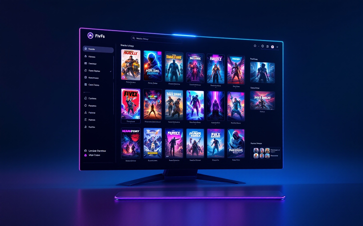 NexusLaunch dashboard displaying a unified library of Cyberpunk 2077, Hades II, and Stardew Valley with cross-platform sync indicators